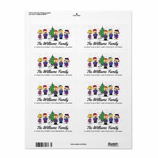 pinda's | Rond de kerstboom Etiket (Full Sheet)