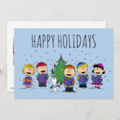 pinda's | Rond de kerstboom Feestdagenkaart (Voorkant / Achterkant)