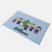 pinda's | Rond de kerstboom | Naam toevoegen Deurmat (Schuin)