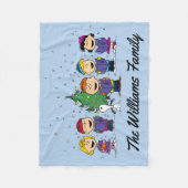 pinda's | Rond de kerstboom | Naam toevoegen Fleece Deken (Voorkant)