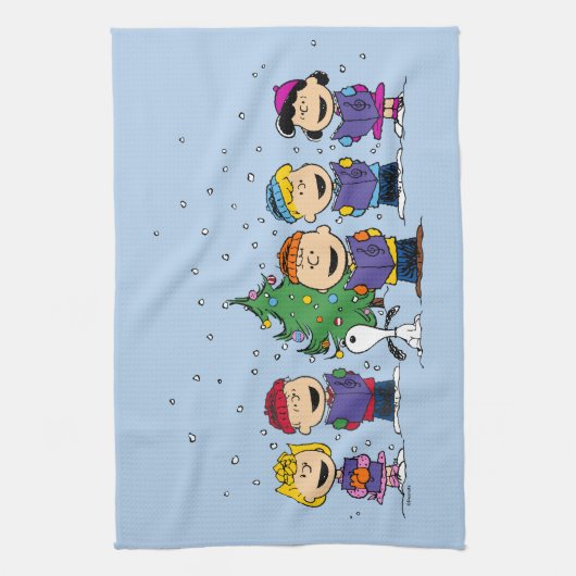 pinda's | Rond de kerstboom Theedoek (Verticaal)