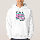 pinda's | roze vliegende aas hoodie (Voorkant)