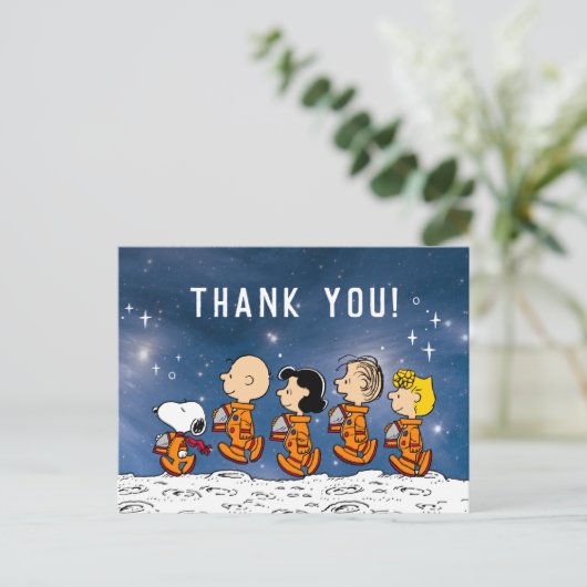 pinda's | Ruimte-dag Dank u wel Briefkaart (Staand voorkant)