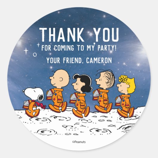 pinda's | Ruimtevaart Ronde Sticker (Voorkant)