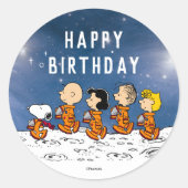 pinda's | Ruimtevaart Ronde Sticker (Voorkant)