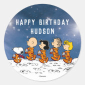 pinda's | Ruimtevaart Ronde Sticker (Voorkant)