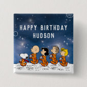 pinda's | Ruimtevaart Vierkante Button 5,1 Cm (Voorkant)