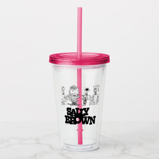 pinda's | Sally Brown Acryl Drinkbeker (Voorkant)