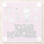 pinda's | Sally Brown Glazen Onderzetter (Achterkant)