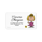 pinda's | Sally Super Smile Etiket (Voorkant)