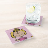 pinda's | Sally Super Smile Glazen Onderzetter (Schuin)