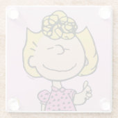 pinda's | Sally Super Smile Glazen Onderzetter (Achterkant)