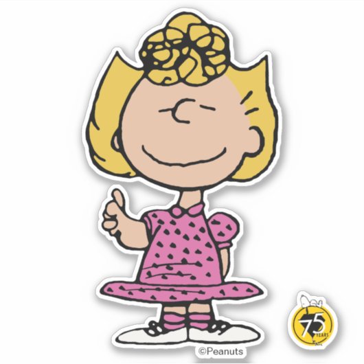 pinda's | Sally Super Smile Sticker (Voorkant)