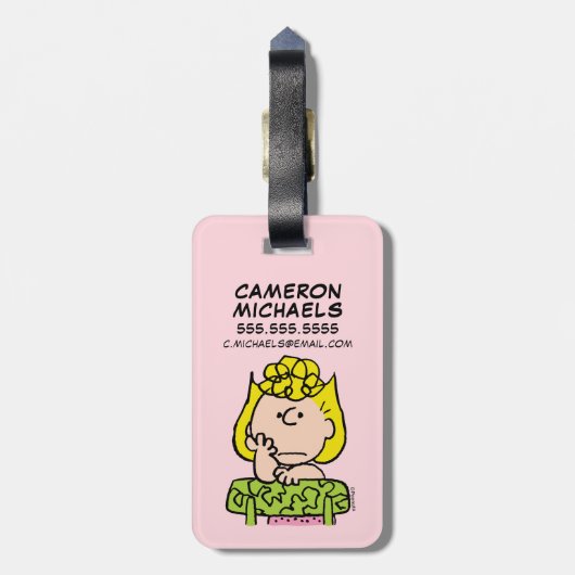 pinda's | Sally Thinking Bagagelabel (Achterkant verticaal)