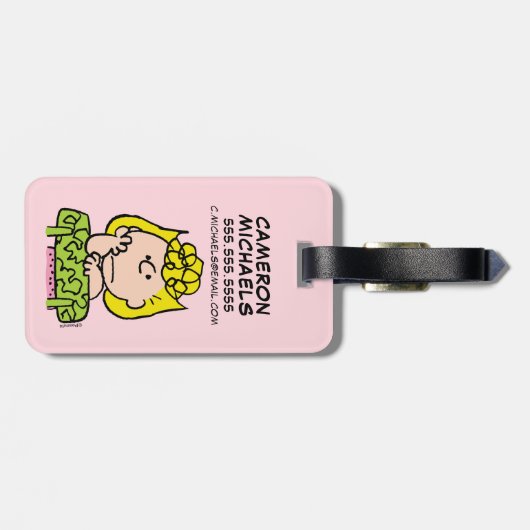 pinda's | Sally Thinking Bagagelabel (Achterkant horizontaal)