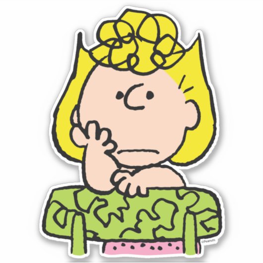 pinda's | Sally Thinking Sticker (Voorkant)