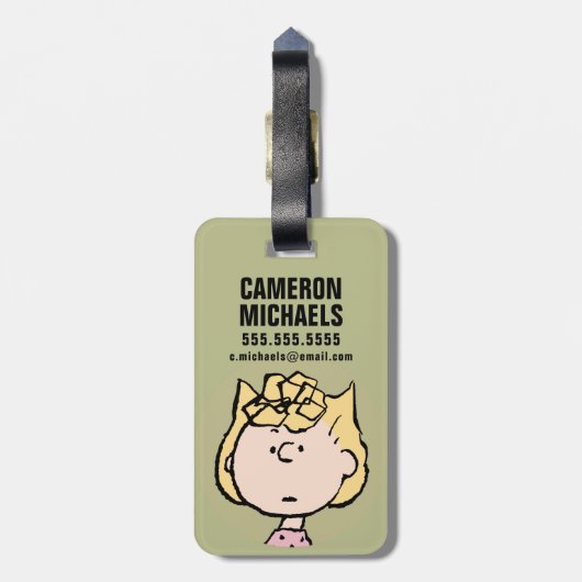 pinda's | Sally's Faces Bagagelabel (Achterkant verticaal)