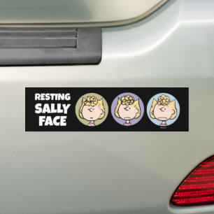 pinda's Sally's Faces Bumpersticker