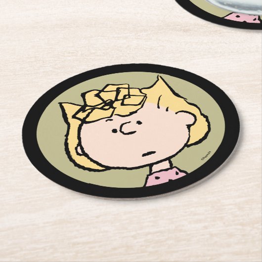 pinda's | Sally's Faces Ronde Kartonnen Onderzetter (Gebogen)