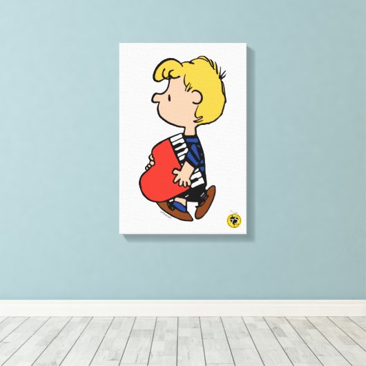 pinda's | Schroeder Traveling Piano Canvas Afdruk (Insitu (Houten vloer))