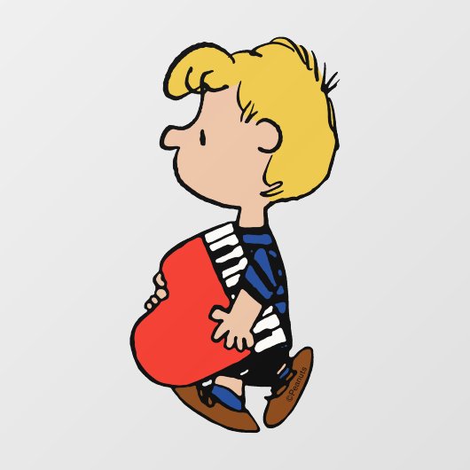 pinda's | Schroeder Traveling Piano Raamsticker (Vel)