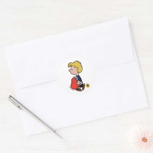 pinda's | Schroeder Traveling Piano Ronde Sticker (Envelop)