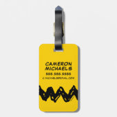 pinda's | Shirt Zig-Zag van Charlie Brown Bagagelabel (Achterkant verticaal)