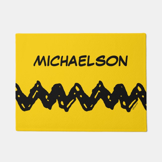 pinda's | Shirt Zig-Zag van Charlie Brown Deurmat (Voorkant)