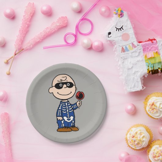 pinda's | Skeleton Charlie Brown Papieren Bordje (Feest)