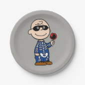 pinda's | Skeleton Charlie Brown Papieren Bordje (Voorkant)