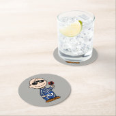 pinda's | Skeleton Charlie Brown Ronde Kartonnen Onderzetter (Insitu)