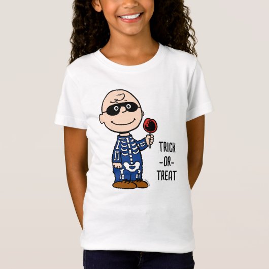pinda's | Skeleton Charlie Brown T-shirt (Voorkant)