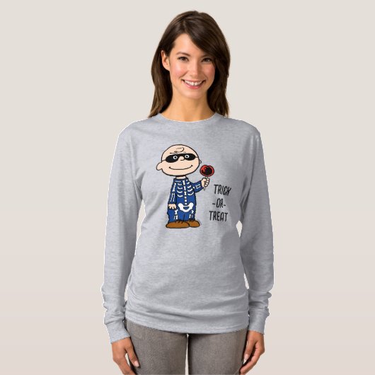 pinda's | Skeleton Charlie Brown T-shirt (Voorkant volledig)