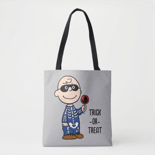 pinda's | Skeleton Charlie Brown Tote Bag (Voorkant)