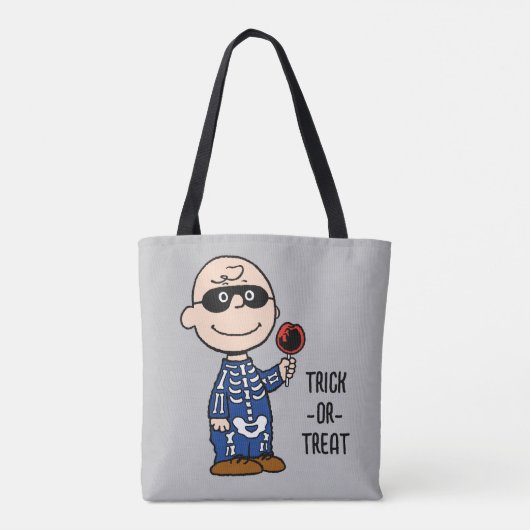 pinda's | Skeleton Charlie Brown Tote Bag (Achterkant)