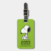 pinda's | Snoopie omlaag Bagagelabel (Voorkant verticaal)