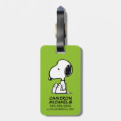 pinda's | Snoopie omlaag Bagagelabel (Achterkant verticaal)