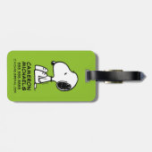 pinda's | Snoopie omlaag Bagagelabel (Achterkant horizontaal)