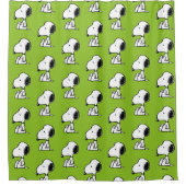 pinda's | Snoopie omlaag Douchegordijn (Voorkant)