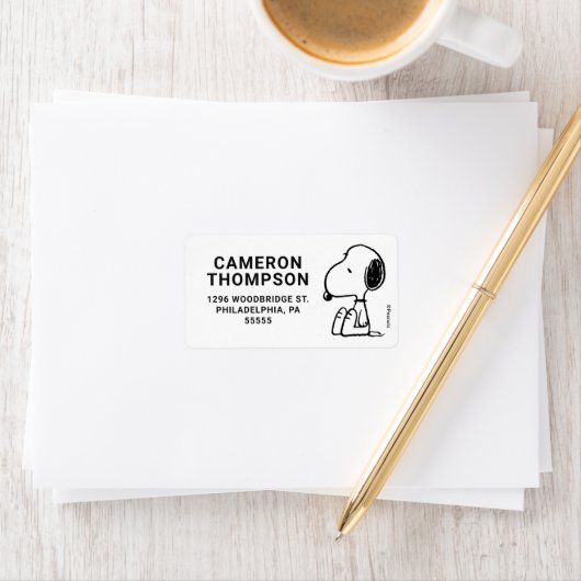 pinda's | Snoopie omlaag Etiket (Insitu)