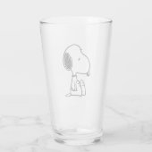 pinda's | Snoopie omlaag Glas (Achterkant)