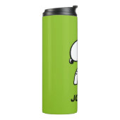 pinda's | Snoopie omlaag | Jouw namen toevoegen Thermosbeker (Gedraaid links)