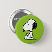 pinda's | Snoopie omlaag Ronde Button 5,7 Cm (Voorkant /achterkant)