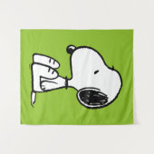 pinda's | Snoopie omlaag Wandkleed (Voorkant (horizontaal))