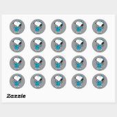 Pinda's Snoopy Actieve Workout Ronde Sticker (Vel)