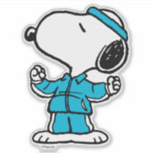 Pinda's Snoopy Actieve Workout Sticker (Voorkant)