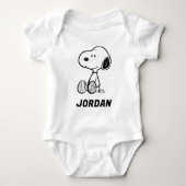 pinda's | Snoopy Add Jouw naam Romper (Voorkant)