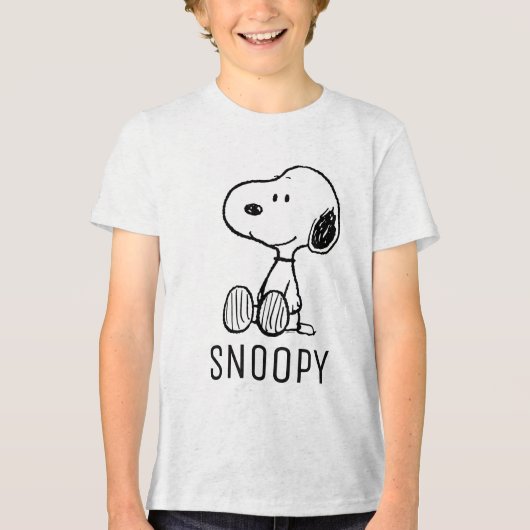 pinda's | Snoopy Add Jouw naam Tri-Blend Shirt (Voorkant)
