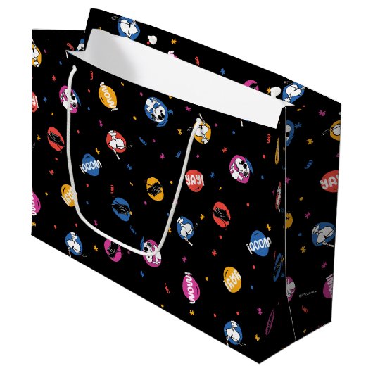 Pinda's Snoopy Afstudeerfeest Patroon Groot Cadeauzakje (Voorkant Gekanteld)