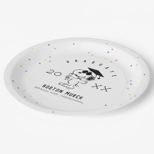 pinda's | Snoopy Afstuderen Papieren Bordje (Gekanteld)